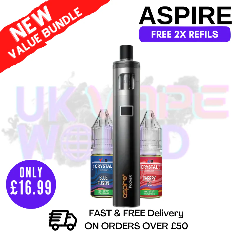 Aspire Pockex Grey Gradient AIO Vape Pen Starter Kit | Cheapest