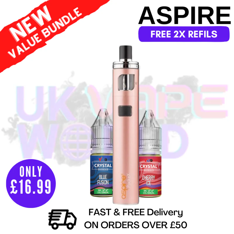 Aspire Pockex Rose Gold AIO Vape Pen Starter Kit | Cheapest