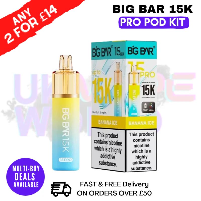Banana Ice Big Bar 15K Prefilled Pod Kit - £7.89