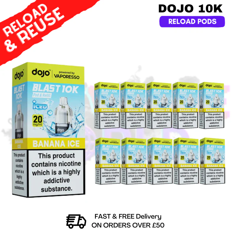 Banana ICE Dojo Blast 10K Replacement Pods Box Of 10