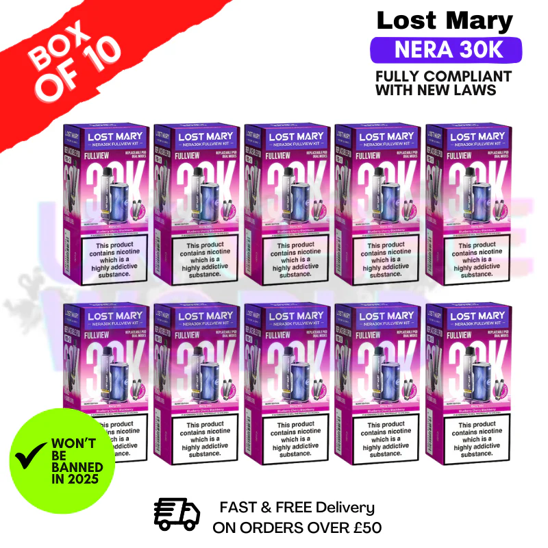 Berry Edition Lost Mary NERA 30K Puff Box Of 10