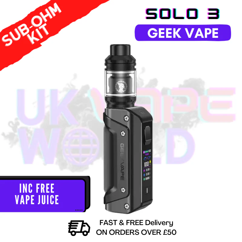 Black GeekVape Aegis Solo 3 Sub Ohm Kit