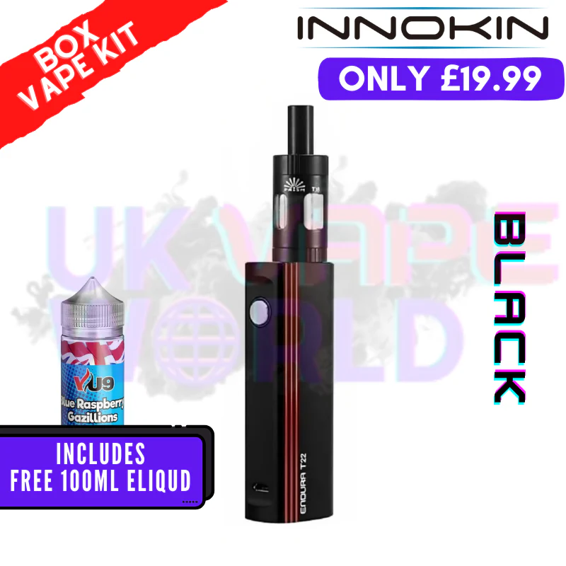 Black Innokin T22E Vape Kit + Free 100ML Liquid - ONLY £19.99