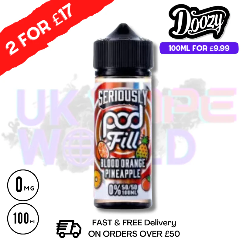 Blood Orange Seriously PodFill Shortfill Juice (NEW) 100ML Eliquid