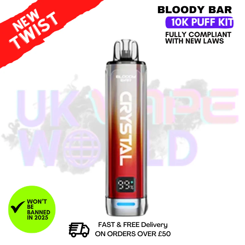 Bloody Bar Crystal Pink Lemonade 10K Puff Pod Kit