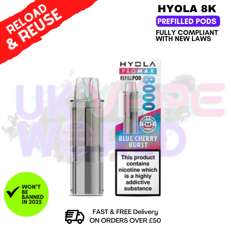 Blue Cherry Burst Hyola Pro Max 8000 Replacement Pod