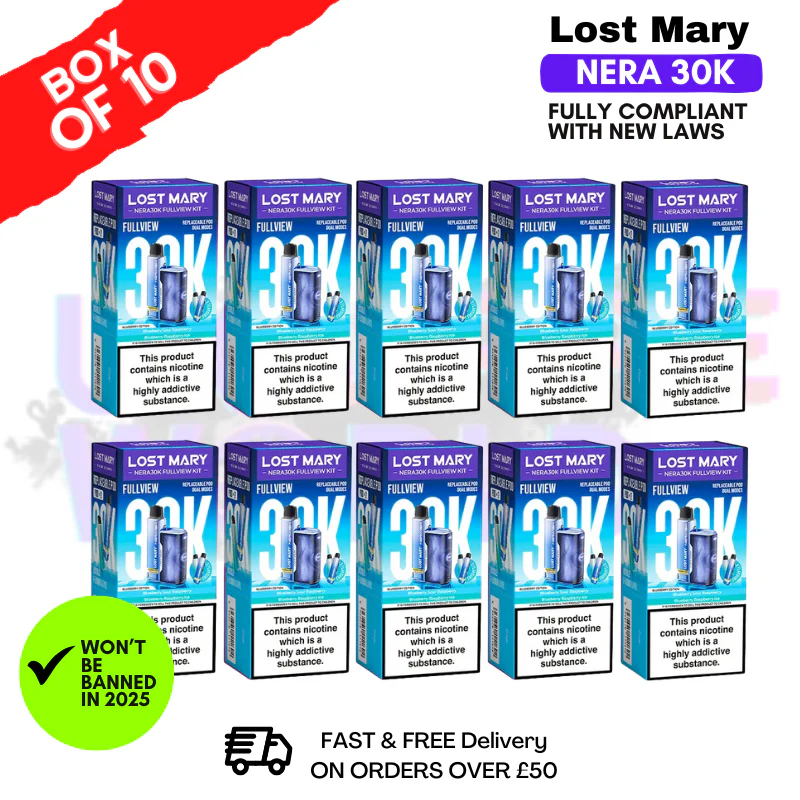 Blue Edition Lost Mary NERA 30K Puff Box Of 10