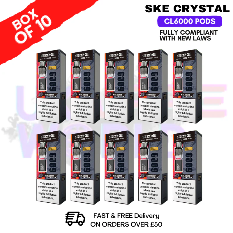 Blue Fusion SKE Crystal CL6000 Prefilled Pod Box Of 10