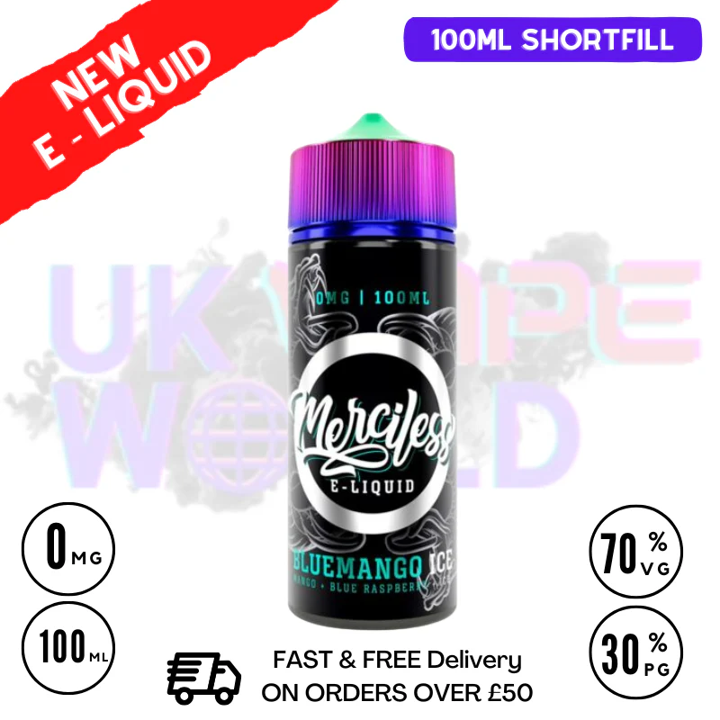 Blue Mango Ice Merciless Shortfill Juice 100ML Eliquid