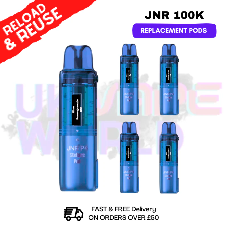 Blue Pomegranate ICE JNR 100k Sterllarc Replacement Pods Box Of 5