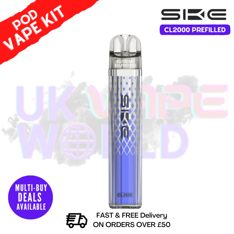 Blue Raspberries SKE CL2000 2K Puff Vape Pen Kit