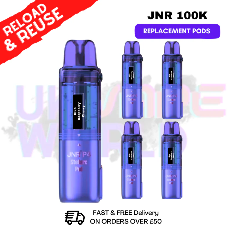 Blue Raspberry Cherry JNR 100k Sterllarc Replacement Pods Box Of 5