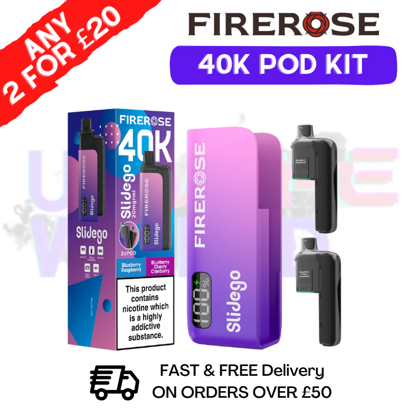 Blue Raspberry Firerose SlideGo 40K Prefilled Pod Kit