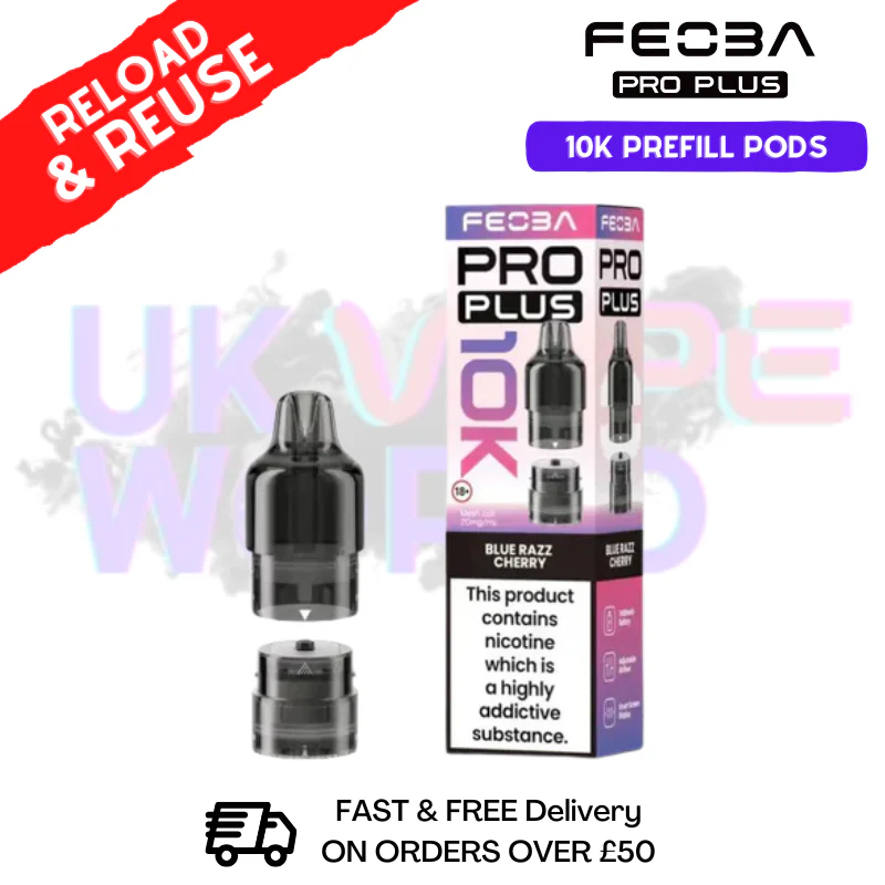 Blue Razz Cherry Feoba 10K Refil Pods Pro Plus - £5.85
