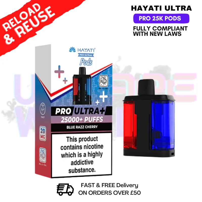 Blue Razz Cherry Hayati 25K REFIL Pack Replacement Pods
