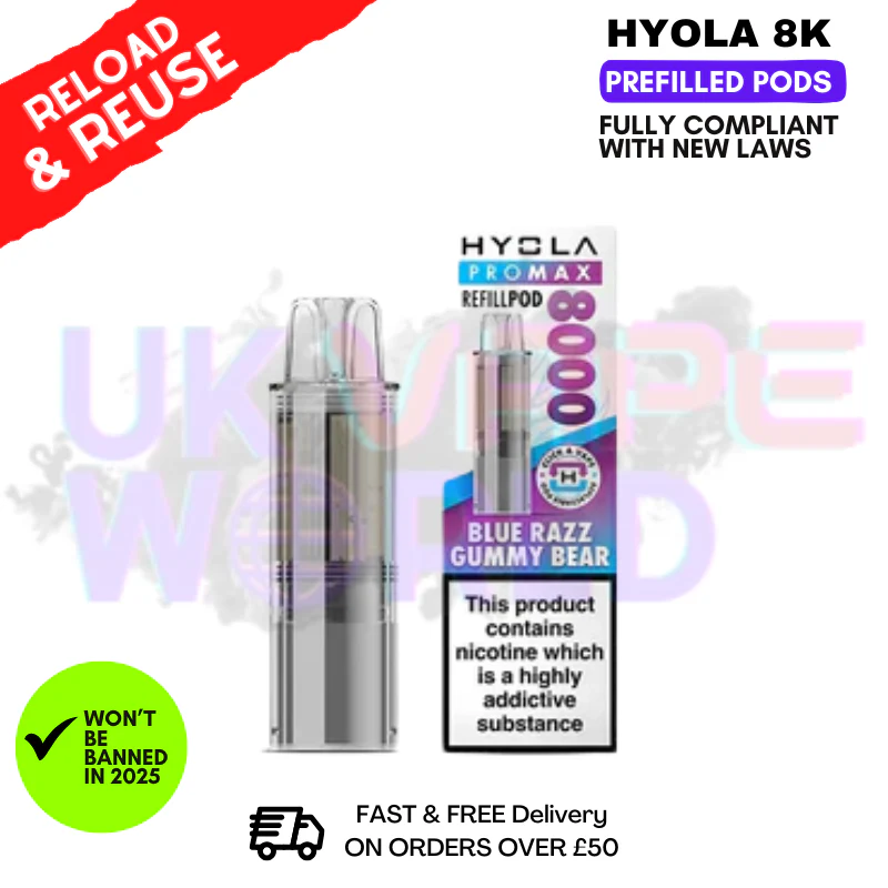 Blue Razz Gummy Bear Hyola Pro Max 8000 Replacement Pod