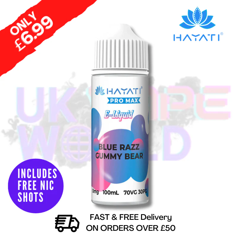 Blue Razz Gummy Hayati Pro Max Shortfill Juice 100ML Eliquid