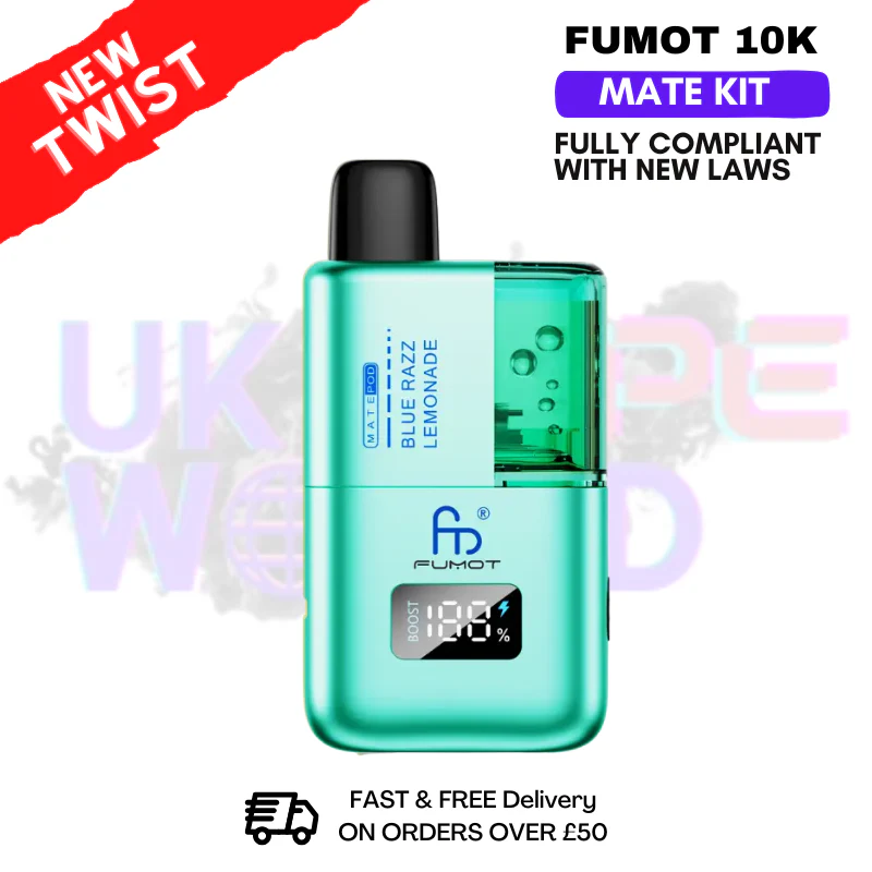 Blue Razz Lemonade Fumot Mate 10K Puff Prefilled Pod Kit