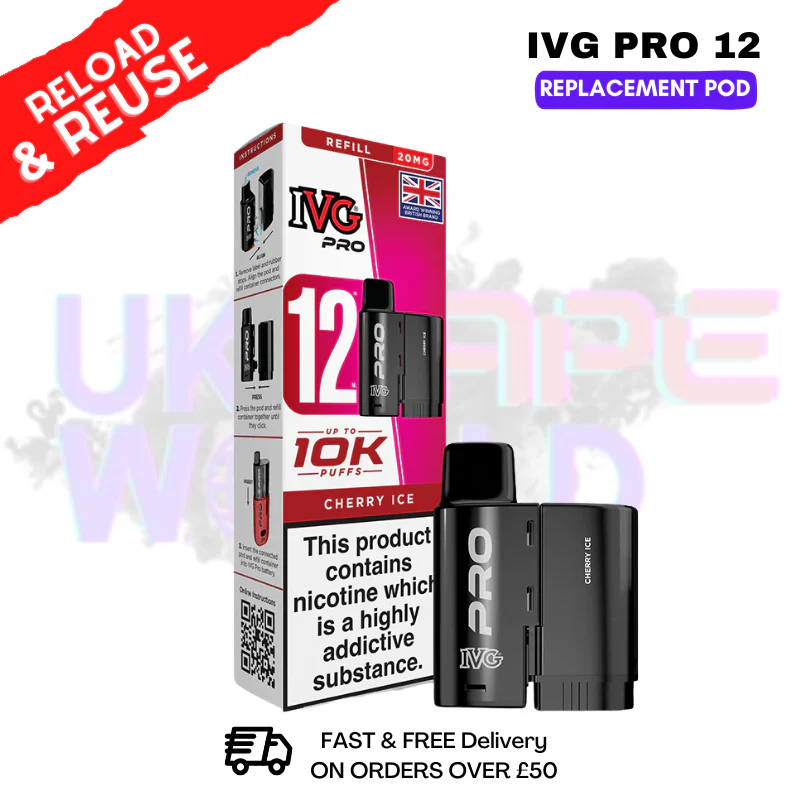 Blue Razz Retro IVG Pro 12 REFIL Pod Pack