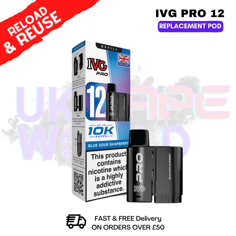 Blue Sour Raspberry IVG Pro 12 REFIL Pod Pack