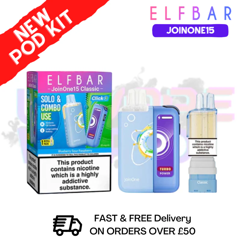 Blue Sour Raspberry ELFBAR 15K JoinOne15 Pod Kit