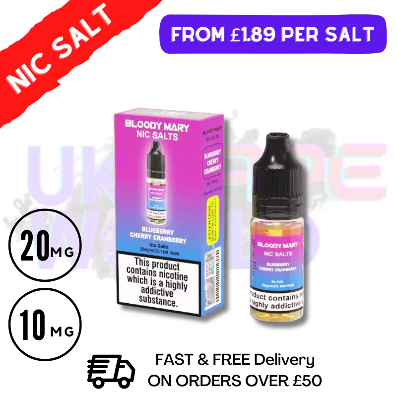 Blueberry Cherry Cranberry - Bloody Mary 10ML Nic Salt