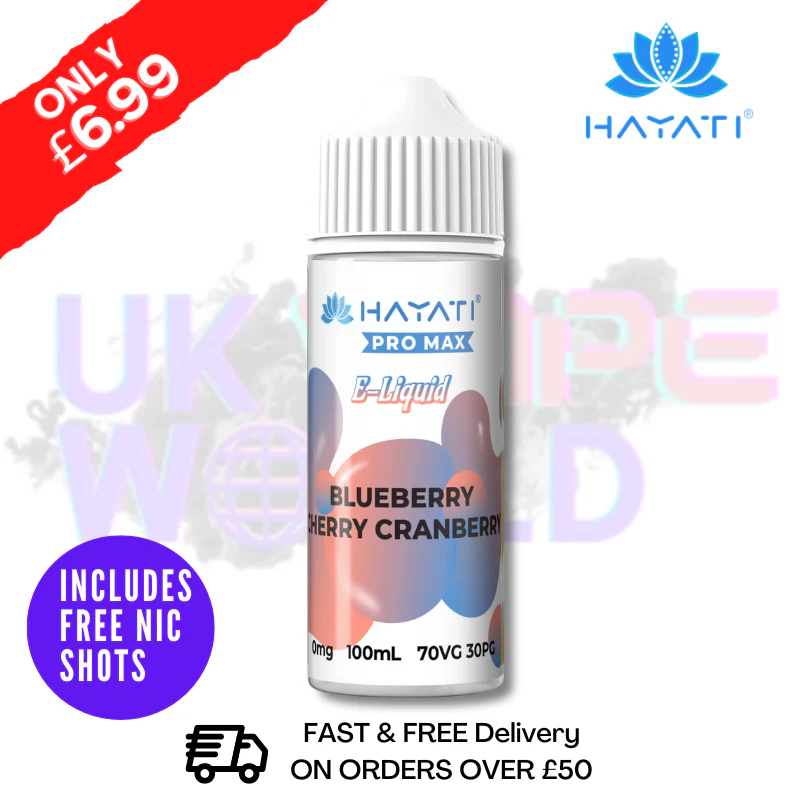 Blueberry Cherry Cranberry Hayati Pro Max Shortfill Juice 100ML Eliquid