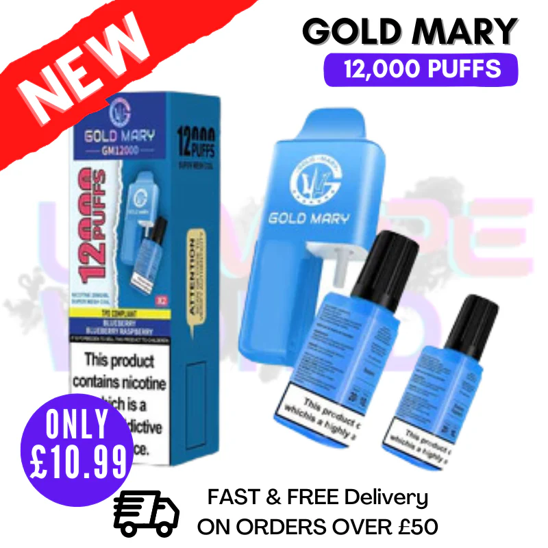 Blueberry Gold Mary 12000 Puff 12K Bar Disposable Kit