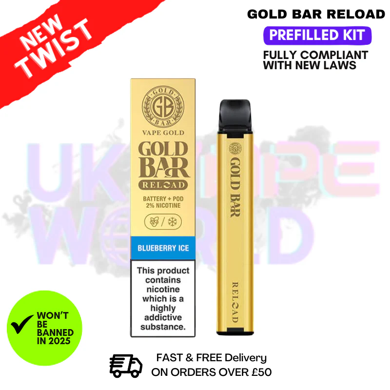 Blueberry ICE Gold Bar Reload Prefilled Pod Kit