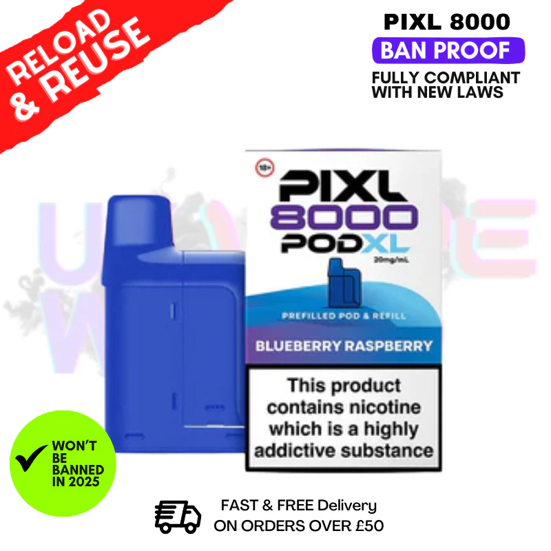 Blueberry Raspberry Pixl 8K Replacement Pods (Refil Pack)