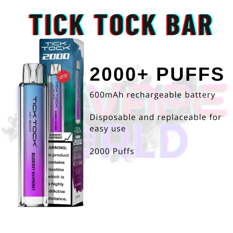 Blueberry Raspberry Tick Tock Mini 2000 Puff Kit - Image 3