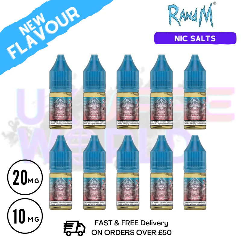Bluelicious Ice RandM Tornado 7000 Nic Salt BOX OF 10
