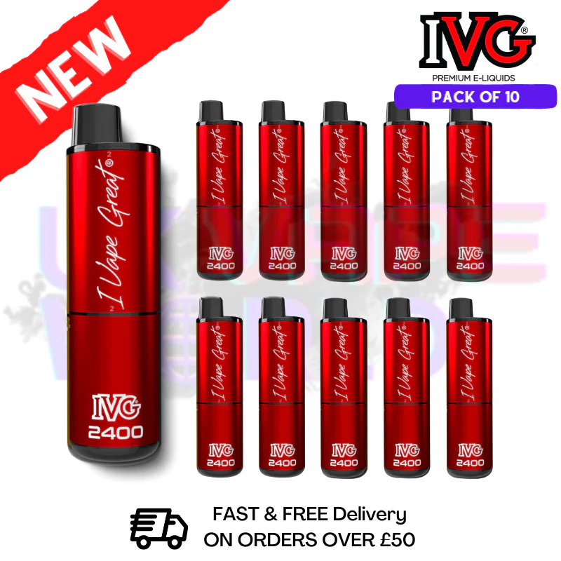 Box Of 10 - Cherry Edition (NEW) IVG 2400 Prefilled Pen Kit