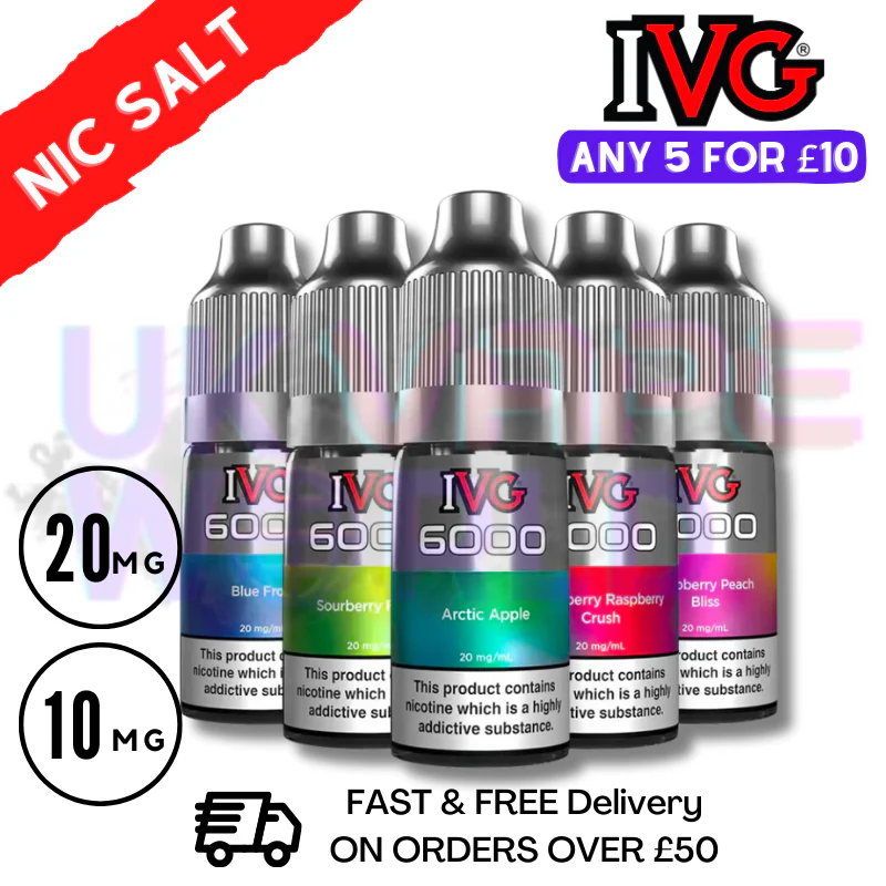 Bubblegum Berry Wave IVG 6000 Nic Salt E-Liquid - Image 2