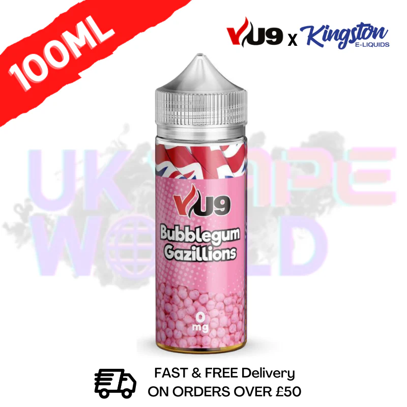Bubblegum Gazillions Shortfill Juice 100ML Eliquid - VU9 x Kingston