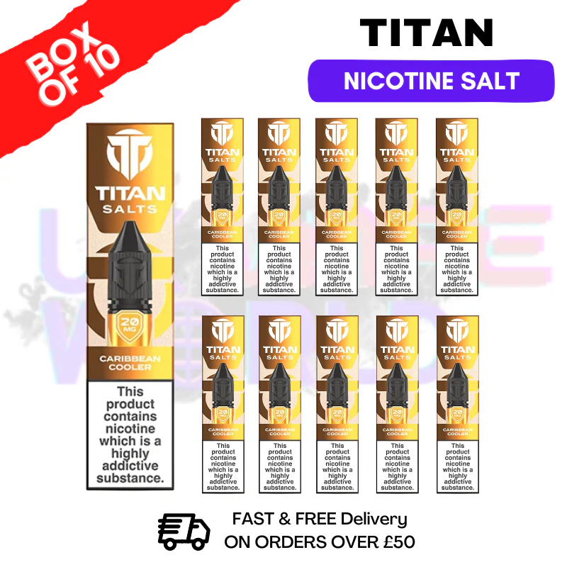 Caribbean Cooler Titan 10ml Nic Salt BOX OF 10