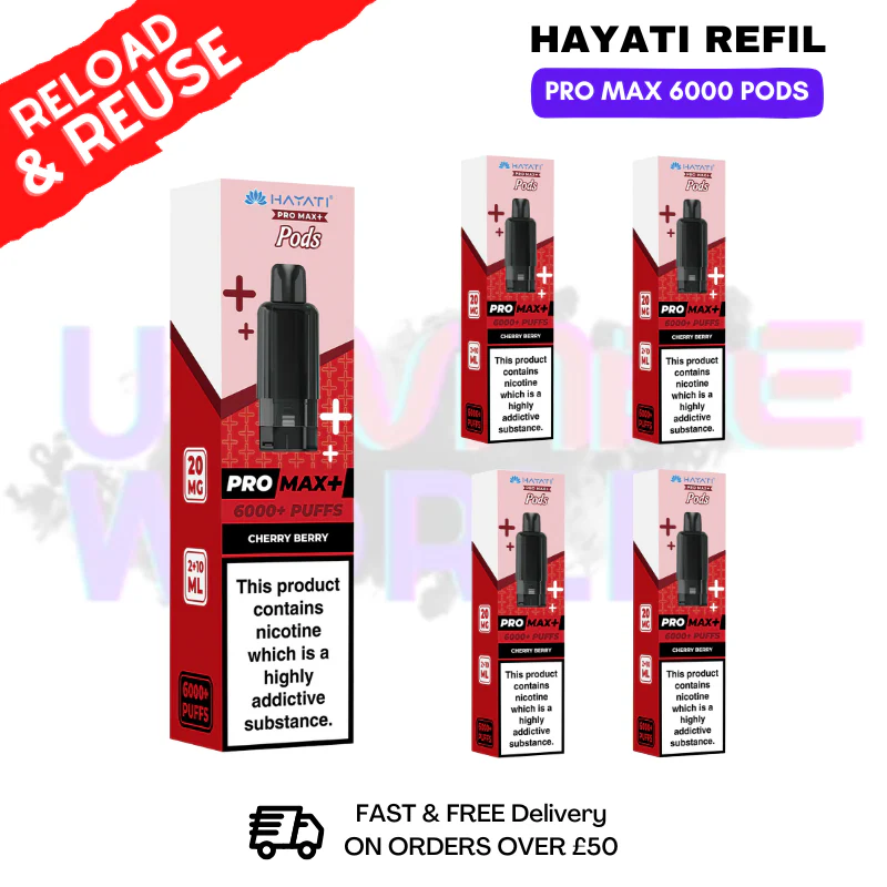 Cherry Berry Hayati ProMax 6K Replacement Pods Box Of 5