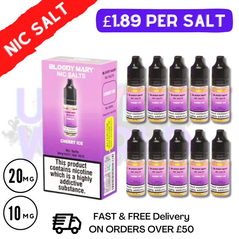Cherry ICE - Bloody Mary 10ML Nic Salt - Image 2