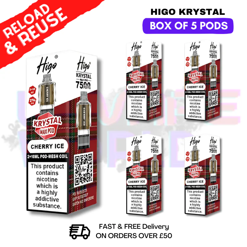 Cherry Ice Krystal Higo Max Replacement Pods BOX OF 5