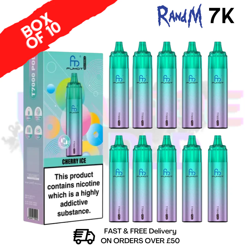 Cherry Ice RandM 7000 Puff T7000 Box Of 10