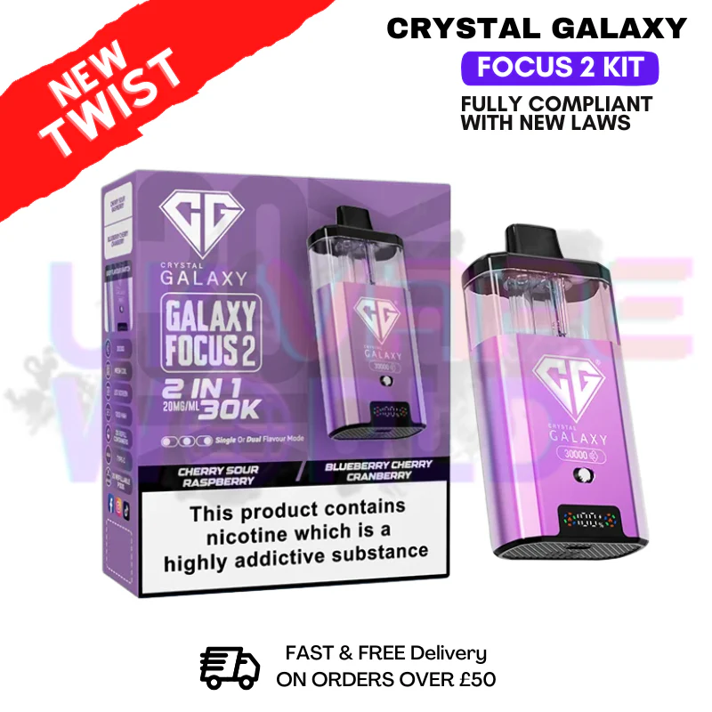 Cherry Sour Raspberry Crystal Galaxy 30K Focus 2 Puff Kit