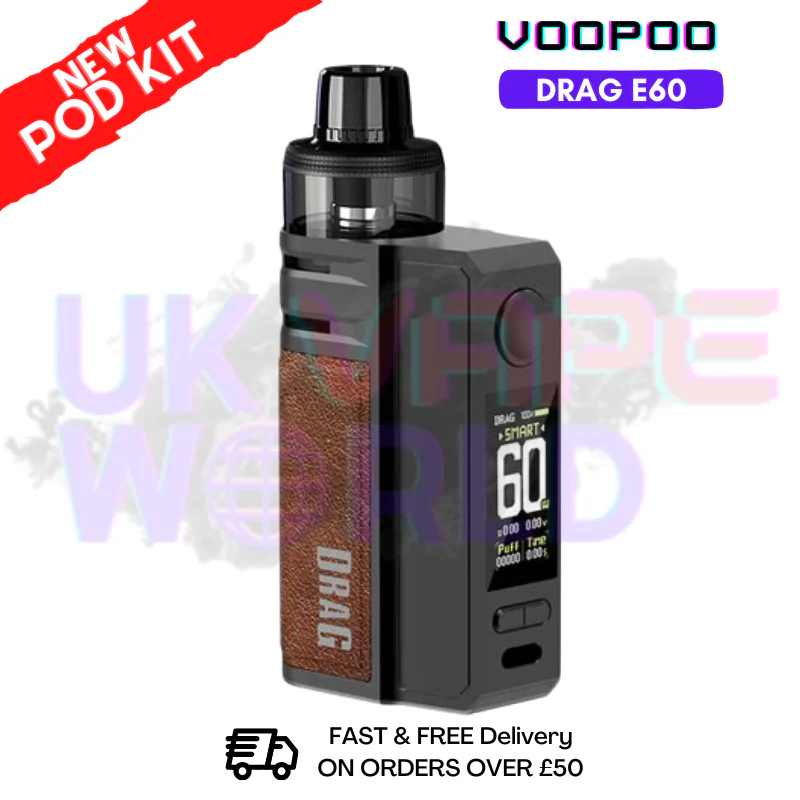 Coffee Voopoo Drag E60 pod Kit + Free Nicsalt