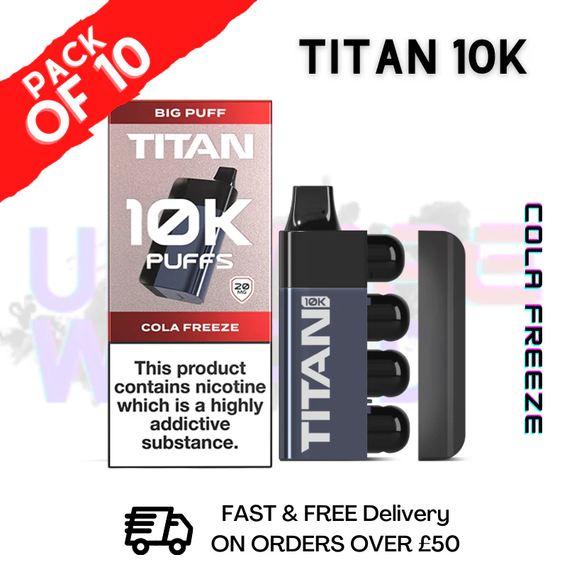 Cola Freeze Titan 10K Prefilled Vape Kit Pack Of 10