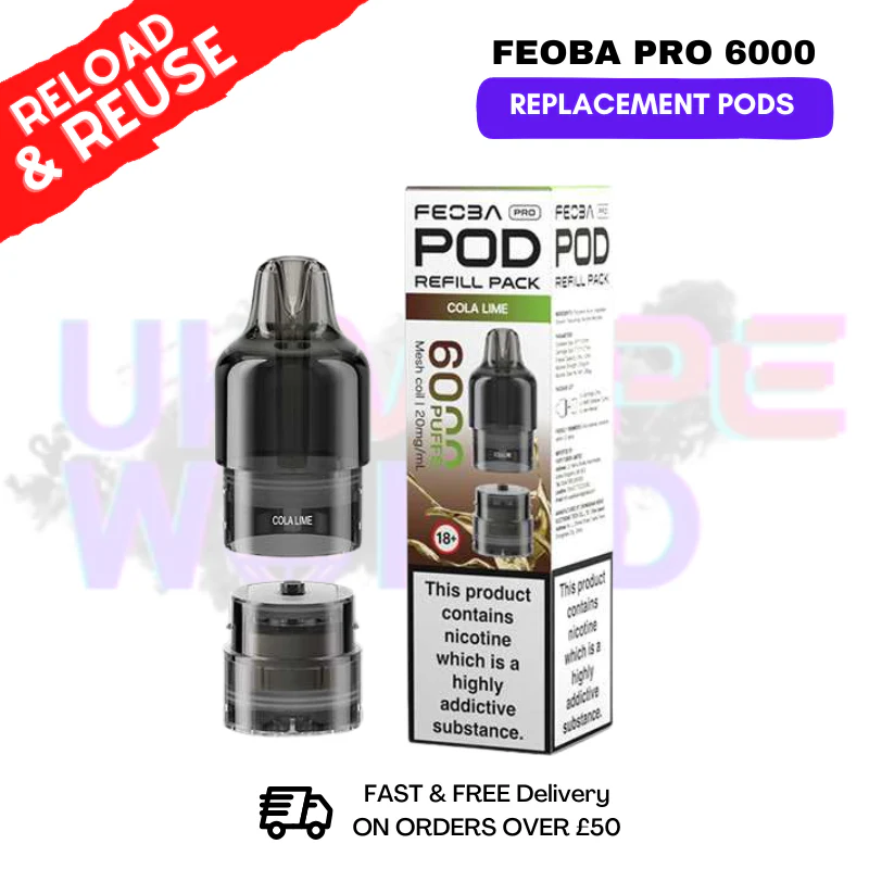 Cola Lime FEOBA Pro 6000 Replacement Pods