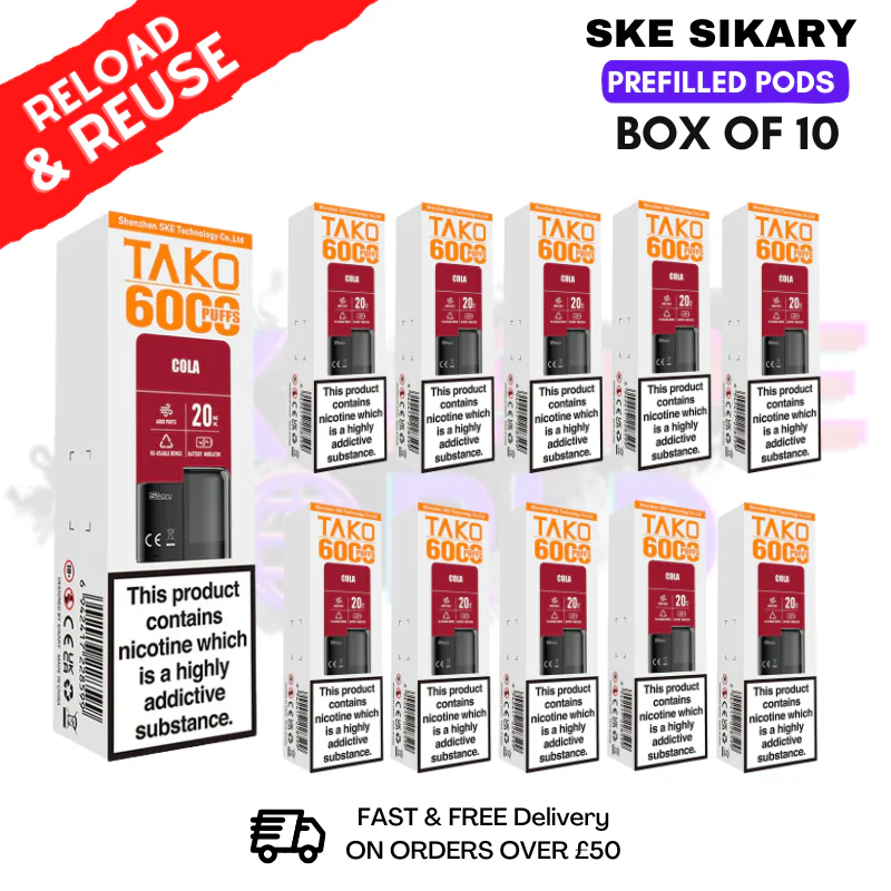 Cola SKE Sikary 6K Replacement Pods Box Of 10