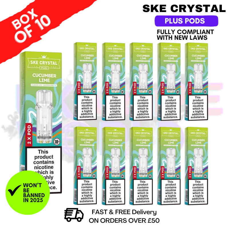 Cucumber Lime SKE Crystal Plus Prefilled Pod Box Of 10