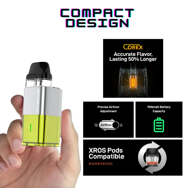 Cyber Lime Xros Cube Refillable Pod Vape Kit - Image 2