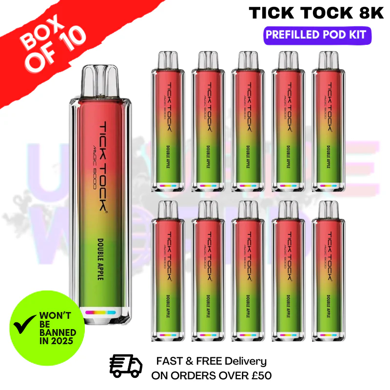Double Apple Tick Tock Magic 8000 8K Box Of 10