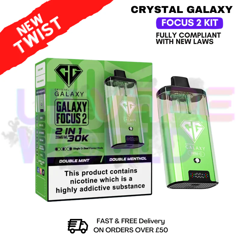Double Mint Crystal Galaxy 30K Focus 2 Puff Kit