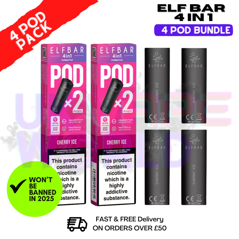 Elf Bar 4 in 1 Replacement Pods (2X PACK OF 2)